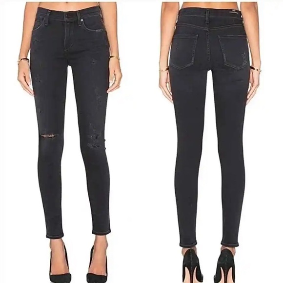 Citizens of Humanity Rocket High Rise Black Skinny Leg Jeans Womens size 25 USA - Picture 1 of 12